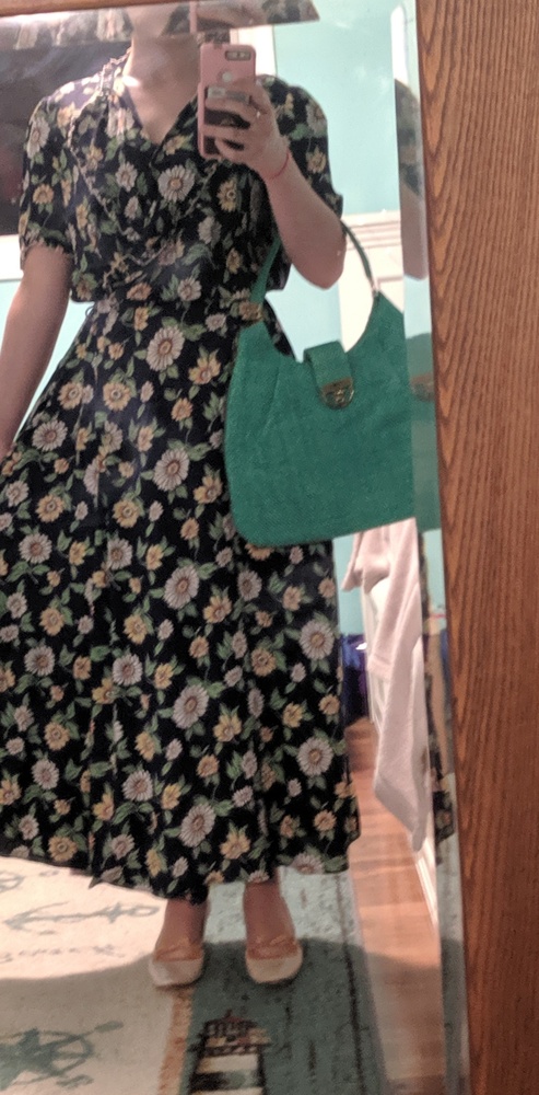 Vintage floral wrap dress
